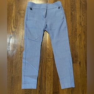 LOFT Blue and White Houndstooth Pants